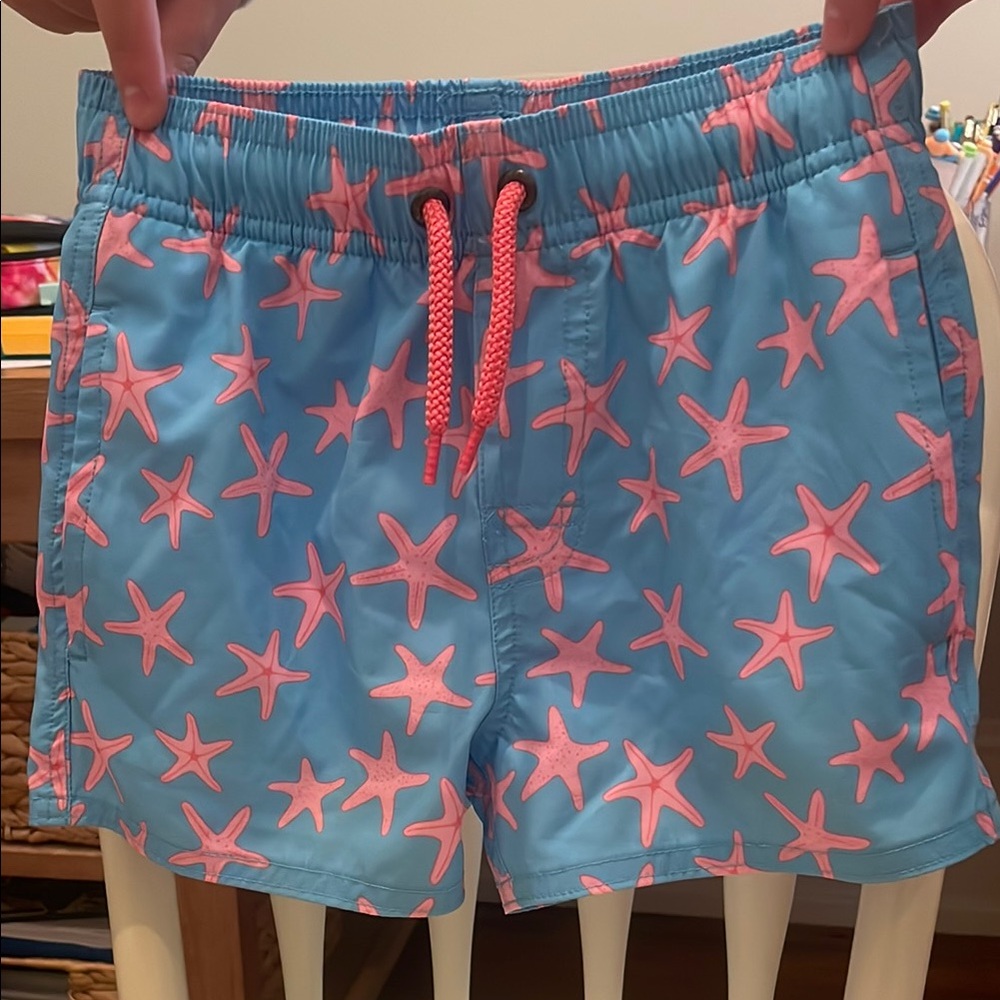 Class Club Kids Starfish Swim Shorts - Blue and Pink Soze 4/5, EUC